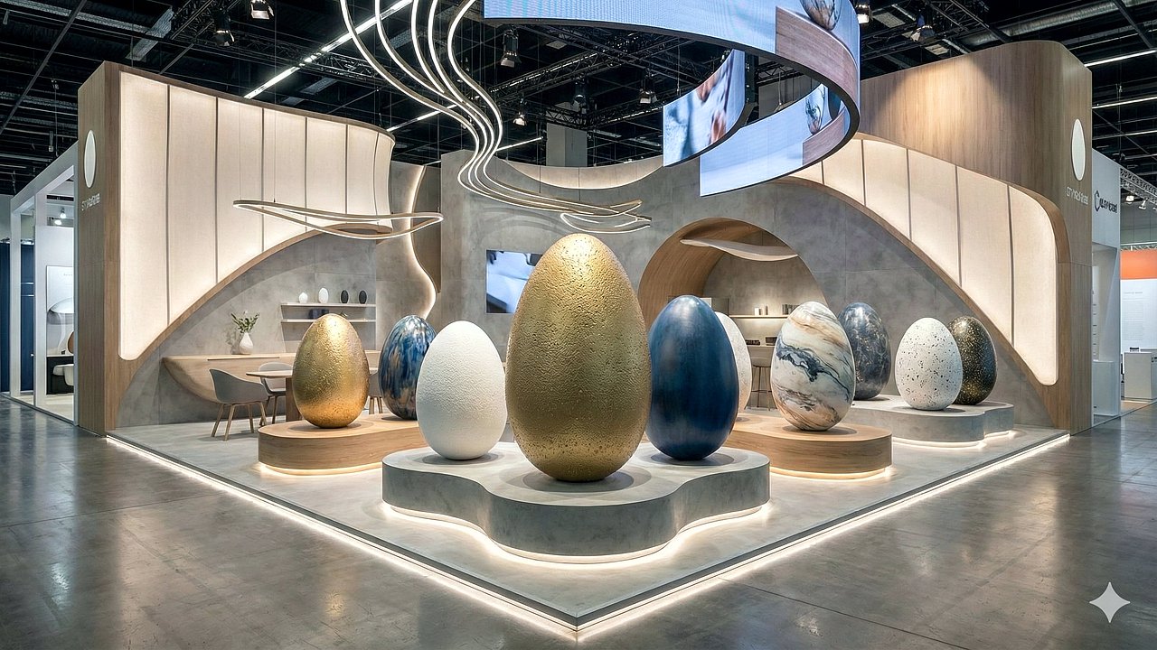 Eier, Eiformen und Ostereier XXL aus EPS PS 18 für Messe, Event und Bühne